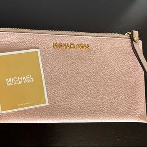 Michael Kors Blush Leather Clutch